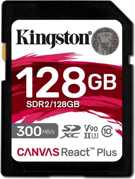 Kingston Canvas React Plus SDXC 128GB UHS-II/U3/C10 (SDR2/128GB)