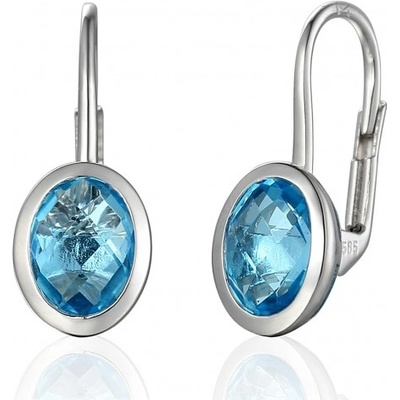 Gems, Originální náušnice Devon, bílé zlato a modré topazy (blue topazy), 585-38-3-4487.1B00.0.00.603.08