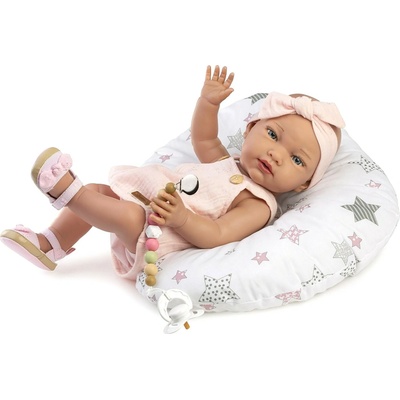 Guca 821 New Born holčička realistická panenka miminko s celovinylovým tělem 42 cm