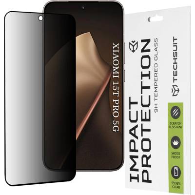 Techsuit Протектор за Xiaomi 15T Pro - Techsuit - 111D Privacy Full Glue - Черен