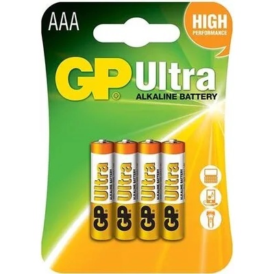 GP Batteries Алкална батерия gp ultra lr03 aaa (4 бр. в опаковка) 1.5v gp24au (gp-ba-24au21-sb4)