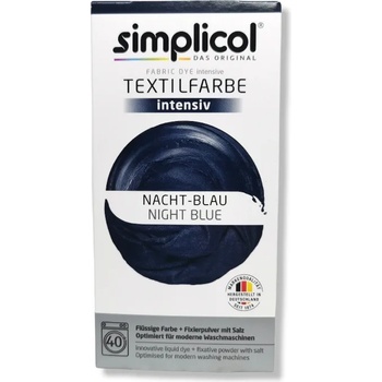 Simplicol течна интензивна текстилна боя за дрехи, Нощно синьо, 400гр
