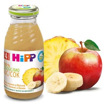 Image 1 of HiPP БИО Сок от ананас и банан с ябълка - 200 мл