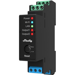 Shelly Импулсно Smart реле 2х On/Off 16A (25A) за DIN монтаж Shelly PRO 2 - 268025S (SHELLY PRO 2)
