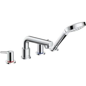 Hansgrohe Talis S - Смесител на ръба на ваната, монтаж на 4 дупки, хром 72419000 (72419000)