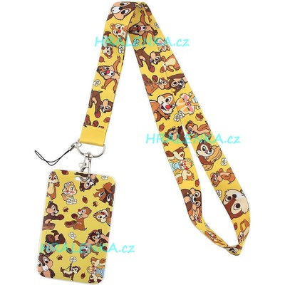 Šňůrka na krk 22455 s cedulkou Chipmunkové