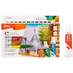  Акрилни бои Deli Acrilic EC12-12 12цв. 12мл