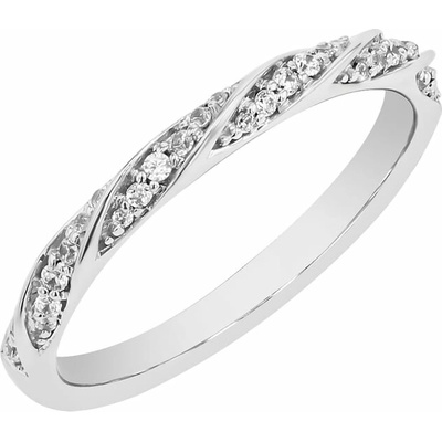 Eppi Prepletený eternity prsteň s lab grown diamantmi Joanne R43793