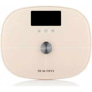 Beautifly Кантар Beautifly SlimSense, До 180 кг, Режим за спортисти, 9 профила, Проследяване на напредъка, LCD, Анализ на телесен състав, Бежов (SlimSense)