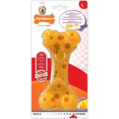 Nylabone hračka Extreme kost příchuť sýr M