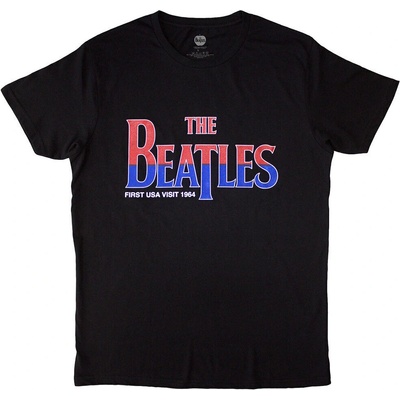 The Beatles First USA Visit Black XL Риза (<![CDATA[BEATTEE640MB04]]>)