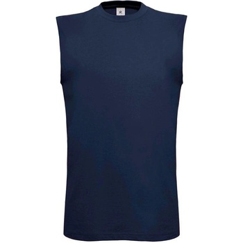 B&C Exact Move pánske tričko bez rukávov modrá navy
