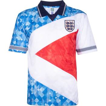 Score Draw Футболна фланелка Score Draw England 1990 Mash Up Retro Football Shirt - Blue