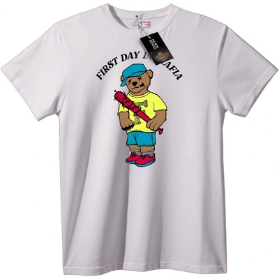 NOONEBRAND Тениска Първи Ден Мечка - 7XL, Black