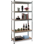 RFG Стелаж RFG, метален, с 5 рафта, 900 х 400 х 1800 mm, MDF, до 175 kg