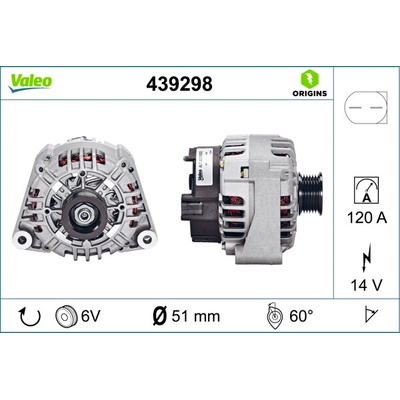 VALEO Alternátor 439298