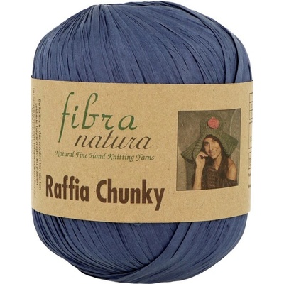 Fibra Natura Raffia Chunky 13 tmavě modrá jeans