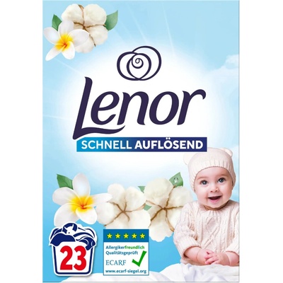 Lenor prací prášok Sensitive Cotton Flower & Tiara 1,265 kg 23 PD