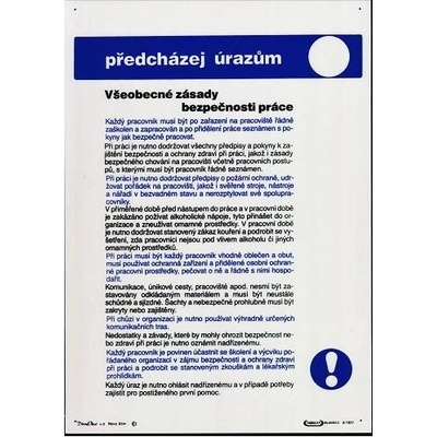 Všeobecné zásady bezpeč. práce 297x420mm - plast