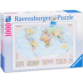 Ravensburger Пъзел Ravensburger от 1000 части - Политическа карта на света (12000065)