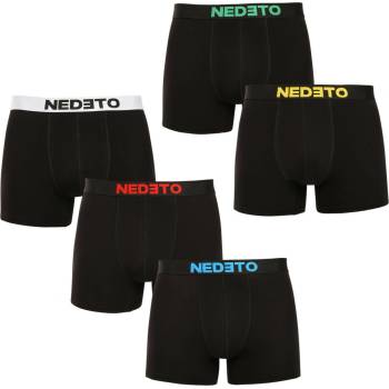Nedeto Комплект от пет - мъжки боксерки Nedeto черни Nedeto | Cheren | МЪЖЕ | M