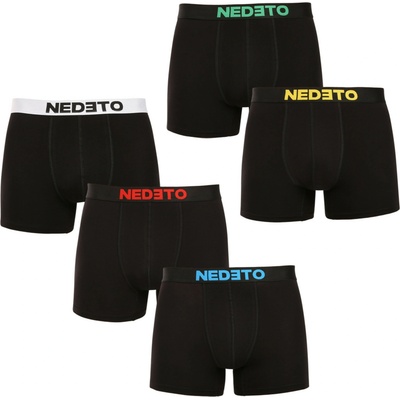 Nedeto Комплект от пет - мъжки боксерки Nedeto черни Nedeto | Cheren | МЪЖЕ | M