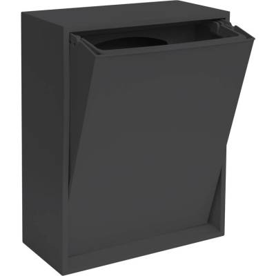 ReCollector Черно кошче за боклук за рециклиране/стенно от рециклирана пластмаса Recycling Box - ReCollector (SORT12SO)