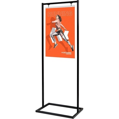 Jansen Display Plakátový stojan Decor se závěsnou kapsou A1, černý