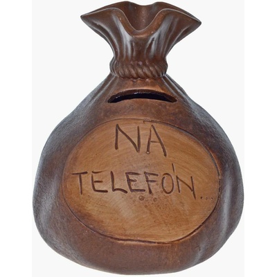 Pokladnička s nápisom - na telefón