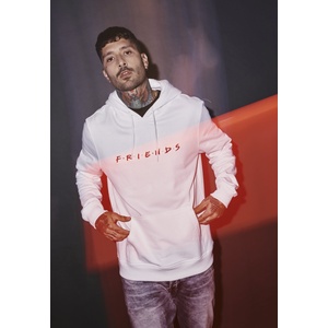 MERCHCODE Изчистен бял суичър Friends Logo EMBMODEL278 SALE - , размер S