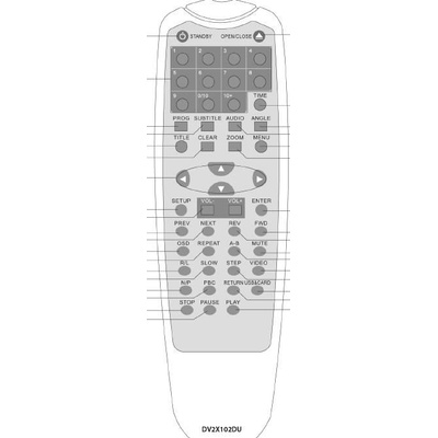 dv2x102du - оригинален дистанционен контрол (dv2x102du)