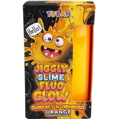Tuban jiggle slime fluo oranžový, svítící ve tmě 430 g