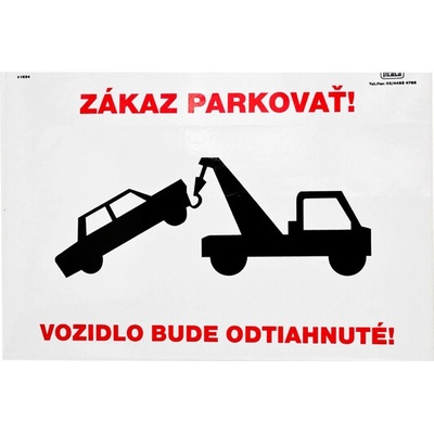 I 1684 S Zákaz parkovať A4 samolepka
