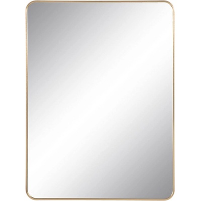 BigBuy Стенно огледало Златен Алуминий Кристал 76 x 3 x 101 cm