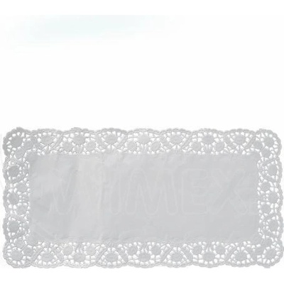 Wimex Dekoračná krajka PAP hranatá biela 24x15 cm 100 ks