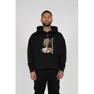 Urban Classics Овърсайз тениска MEDUSA Heavy Hoody Oversized Essentials V. 4 black XLUB-MJG11445-00007 - Черен, размер XL