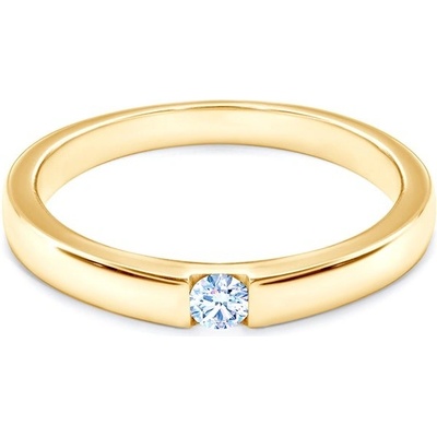 Savicki Zásnubný prsteň Minimalism žlté zlato diamant PI Z D 00067