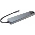 PremiumCord Adapter PremiumCord USB-C to HDMI+USB3.0+USB2.0 + PD + SD/TF +RJ45