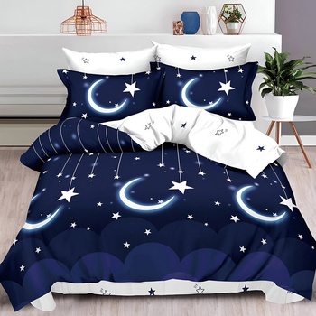 EmonaMall Двулицево спално бельо с ластик EmonaMall, 6 части - Модел S18965 (S18965-66666e)