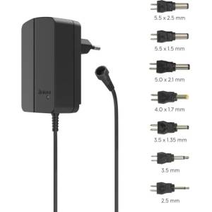 Hama Универсално захранване, регулируемо, 1500mA, 24W, max. 24V, 7 адаптера (HAMA-223616) - megamag