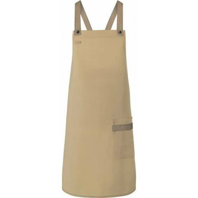 Karlowsky Stylová Urban zástěra s překřížením a boční kapsou 70x85cm béžová Pantone 4268C 70x85cm KY119