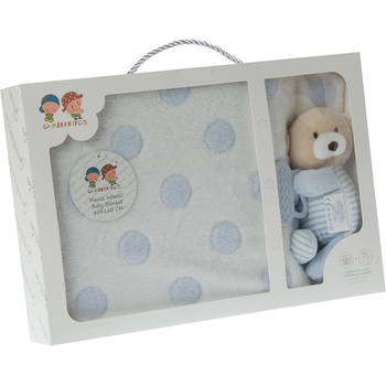 Gamberritos Одеало 80х110см. + играчка Чесалка, синьо (106171)