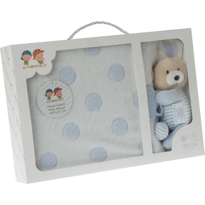 Gamberritos Одеало 80х110см. + играчка Чесалка, синьо (106171)