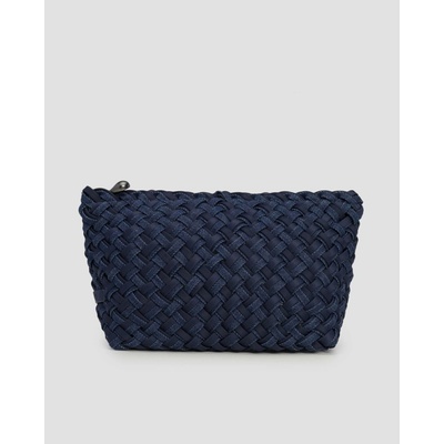 Ručně Pletená kabelka Naghedi Gigi Small Clutch Double Weave V Tmavě Modré Barvě