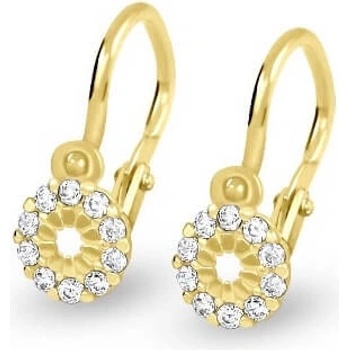 Brilio dětské ze žlutého zlata s krystaly 239 001 00516