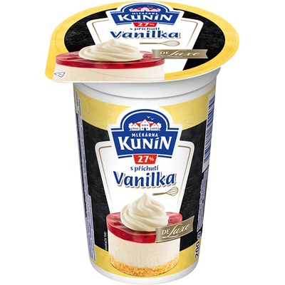 Mlékárna Kunín Šlehačka De Luxe vanilka 27 % 200g – Zboží Dáma