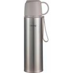Rosberg Термос Rosberg R52010F gray, 0.5л. , неръждаема стомана, двуслойна вакуумна изолация, капак чаша, сив (R52010F gray)