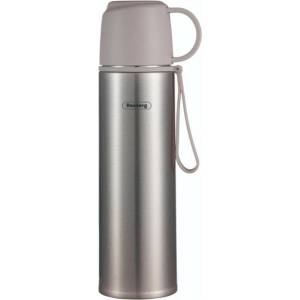 Rosberg Термос Rosberg R52010F gray, 0.5л. , неръждаема стомана, двуслойна вакуумна изолация, капак чаша, сив (R52010F gray)