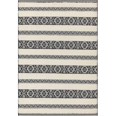 Asiatic Alfresco Monty MN03 BLACK CREAM STRIPE