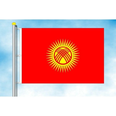 LIBEA, s.r.o. Vlajka Kyrgyzstánu Rozměr: 30×45 cm, Uchycení: Karabiny na stožár